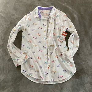 Girls Unicorn Button Up Shirt XL